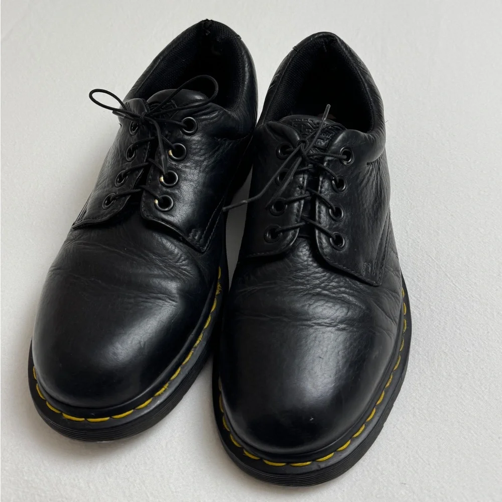 DR. MARTENS Boston Black Leather Loafer Sneakers Size 11 Grunge